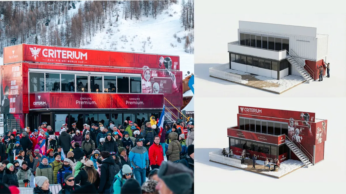 Mockup habillage bâtiment, Val d'Isère