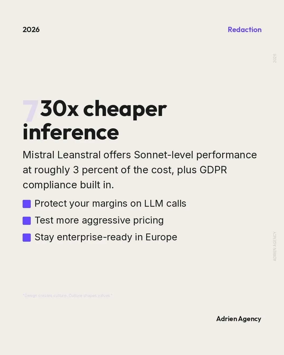 30x cheaper inference. Mistral Leanstral offers Sonnet-level performance.