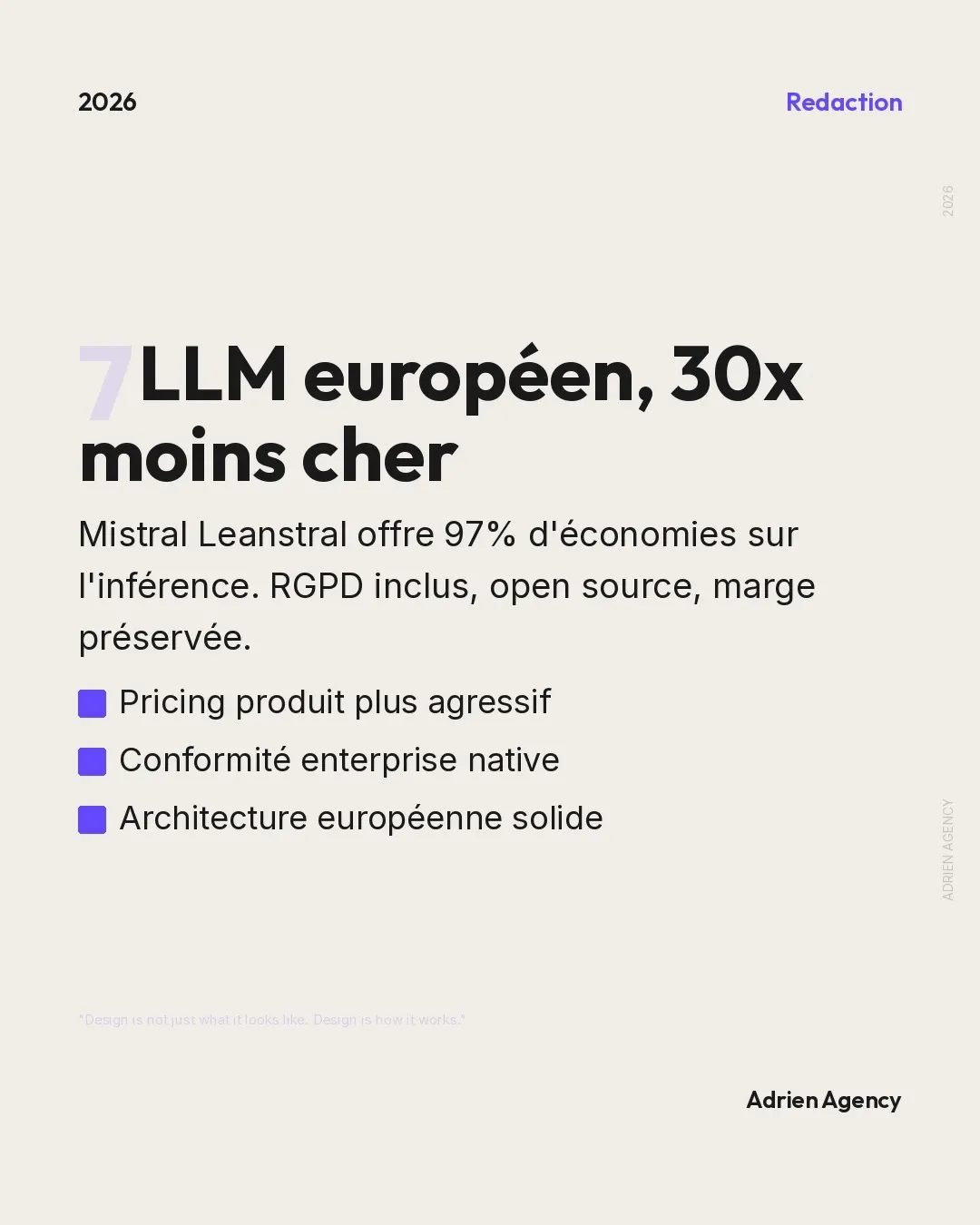 LLM européen, 30 fois moins cher. Mistral Leanstral, RGPD inclus.