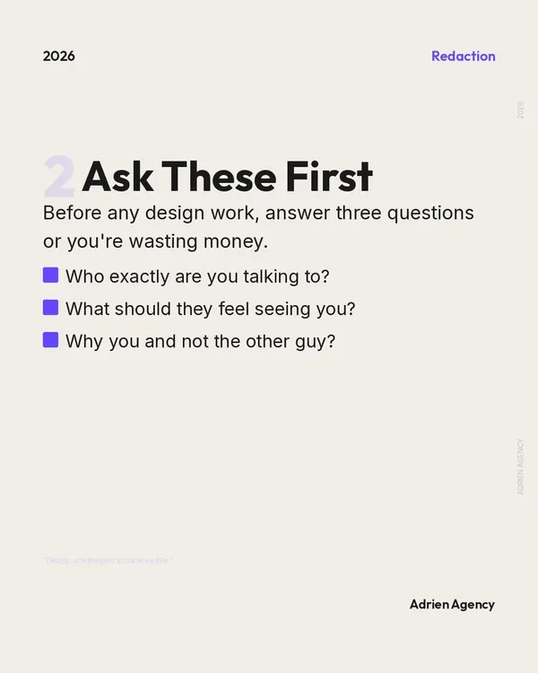 Ask These First