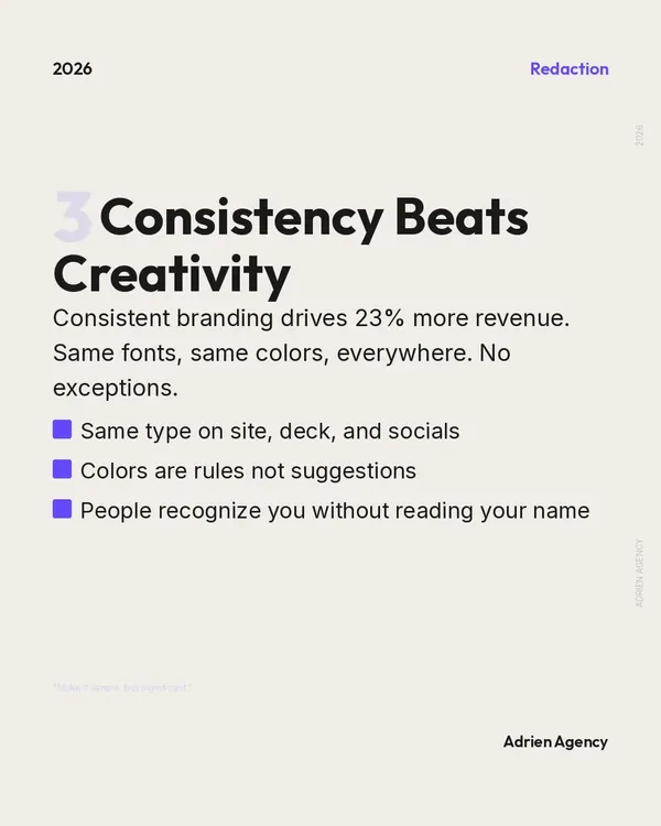 Consistency Beats Creativity