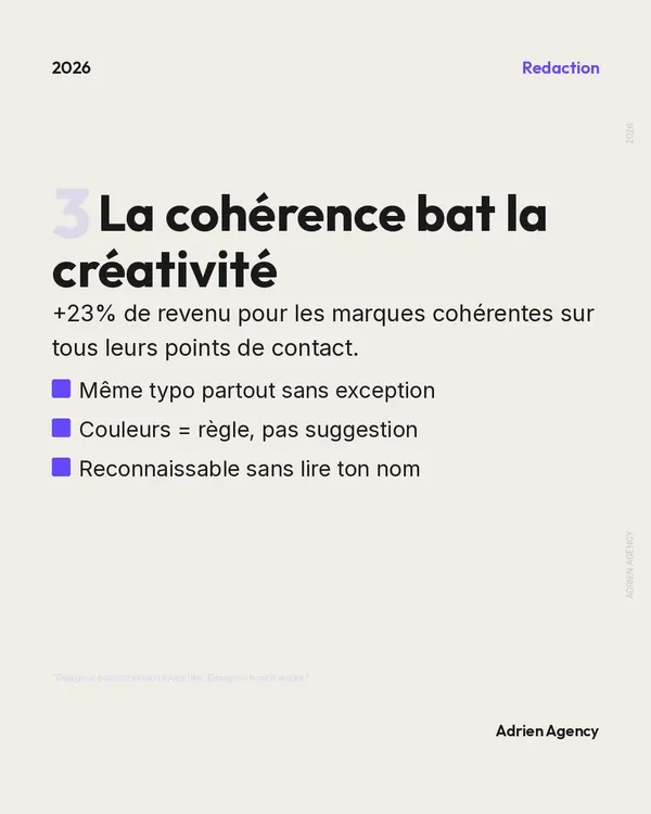 La cohérence bat la créativité