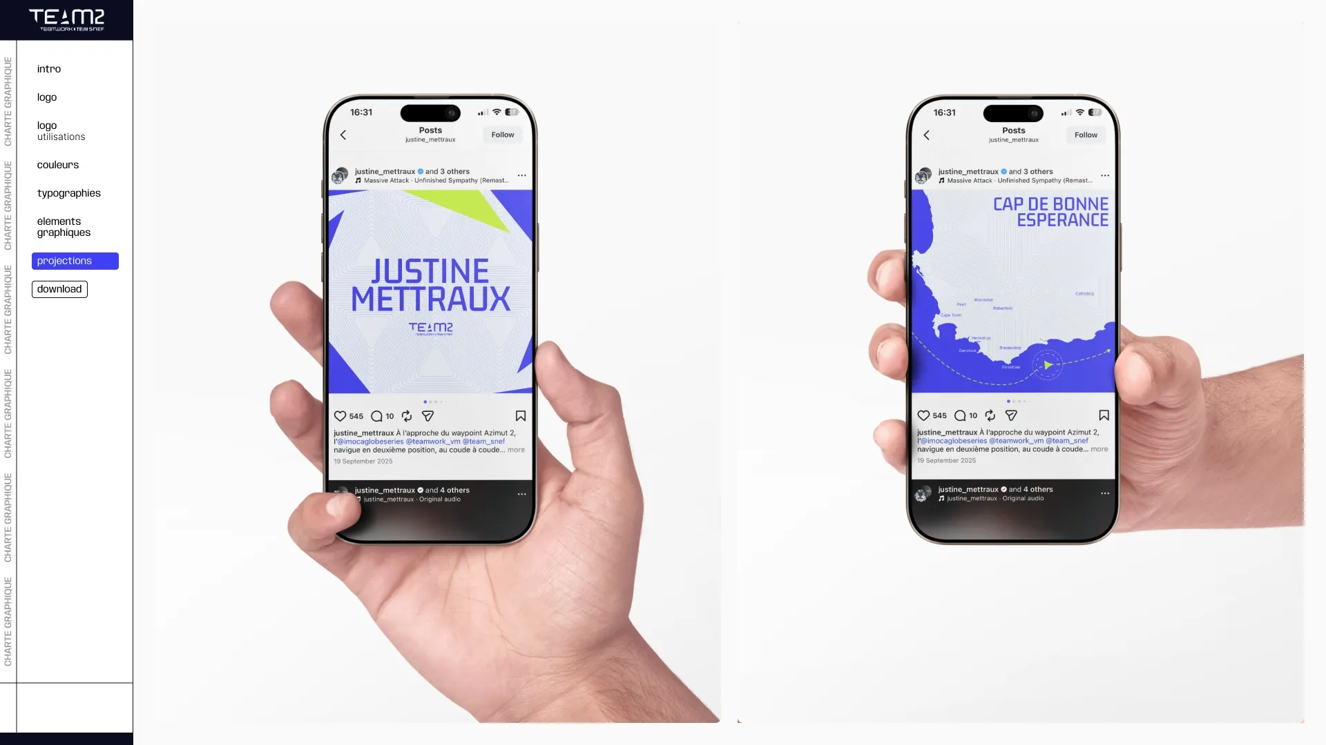 Team² visuels palmares interactif et record tour du monde